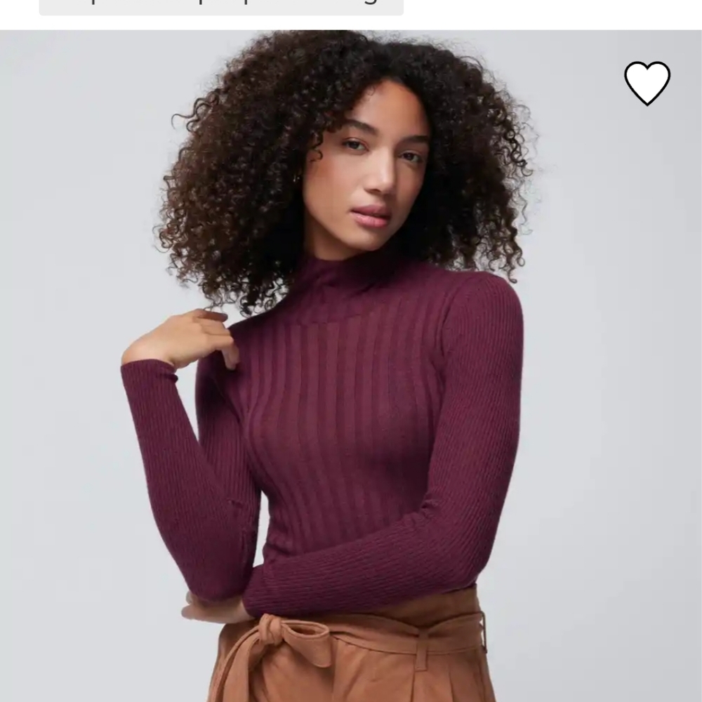 Cashmere blend mockneck sweater WHBM size Large